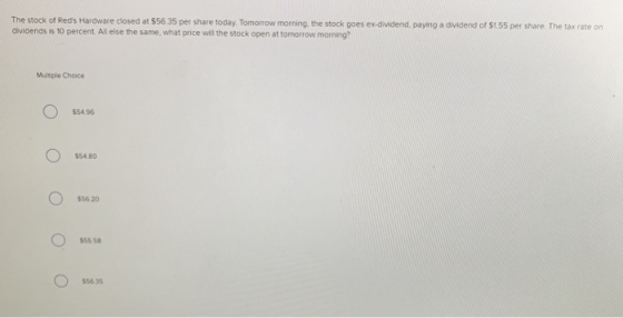 The Stock Of Red S Hardware Closed At 56 35 Per Share Today