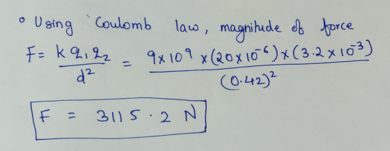 o using 、Coulomb lado, mag)ni law, magn, eb ce hade ト2 2. C0.4+2)