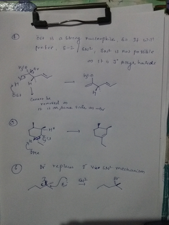 Det is a strong nucleophile, so It will prefer, E-2 / SN², SN2 is not possible as it is 3° Alkye halide Hoco, Br Ho I 2 H DER