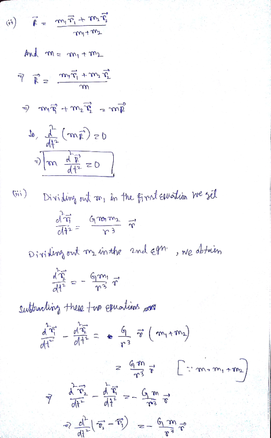 (6) R = mñ + ma Myt my And ma mi + m2 7 mini tom nie 7 min + my game dos (mm) 70 om zo ] 6) Dividing out an, in the first equ