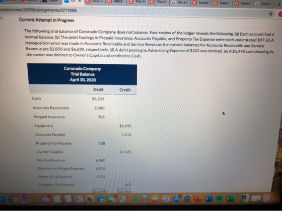 * U T ABES The Ve C Theo G On Includi c Search C Exercle G Kenne om/courses/25565/assignments/3777698 Current Attempt in Prog