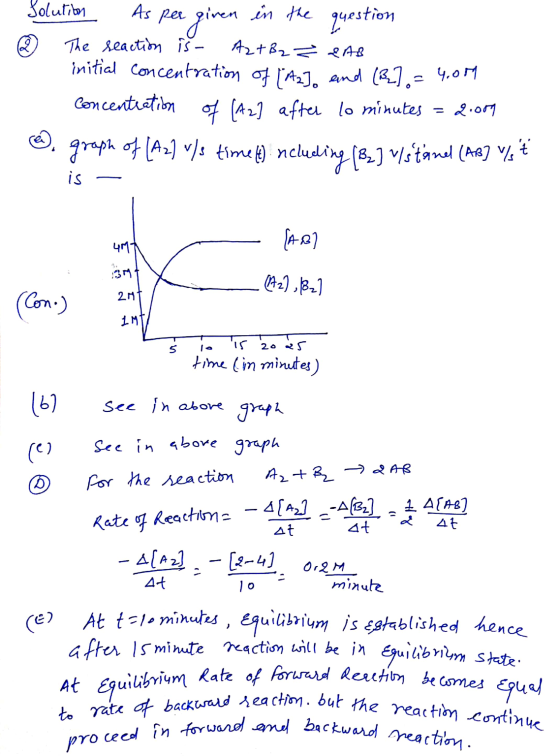 Solution As per given in the question 2 The reaction is- Azt B2 Z RAB initial concentration of Az] and ($] .= 4.00 concentrat