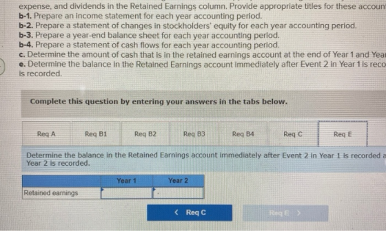 expense, and dividends in the Retained Earnings column. Provide appropriate titles for these accoun b-1. Prepare an income st
