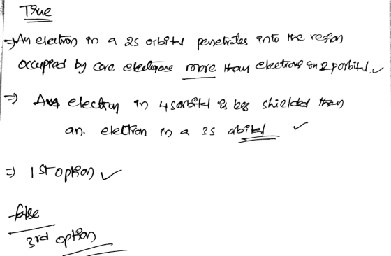 Tue An eletron m a as orb9h penetas nto Me resfan oceprad by cove celyos mre han eketiong enDpobi Au electru 1n 4sar b shiek