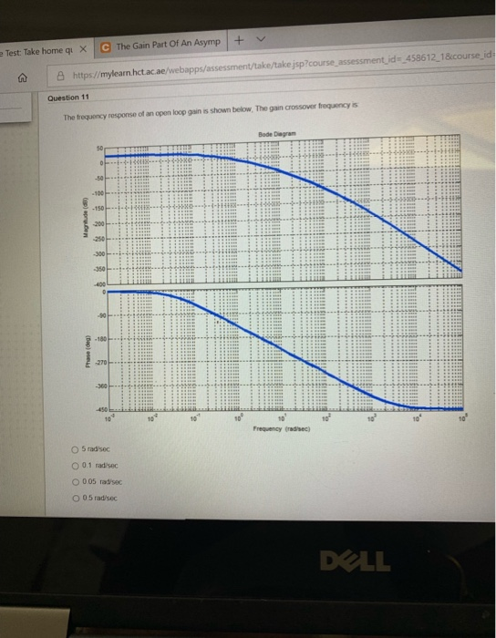 + C The Gain Part Of An Asymp X Test: Take home qi 8 https//mylearn.hct.ac.ae/webapps/assessment/take/take jsp?course assessm