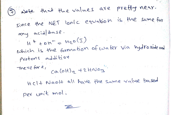 Note that the values are pretty near. since the NET conic equation is the same for any acid/base. н++pr- на 6 (1) which is th