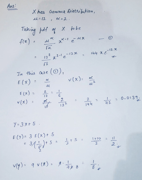 Aus! x has cramma Distribution, ML = [2 , x=2 Taking pdf of x to be f(x) = na 2x-1 é ux - ux - o 2- T -122 : 122 12-.-(22 - 1