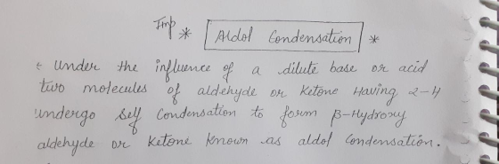 Imp Aldol Condensation * e under the influence of a dilute base or acid two molecules of aldehyde or ketone Having 2-4 underg