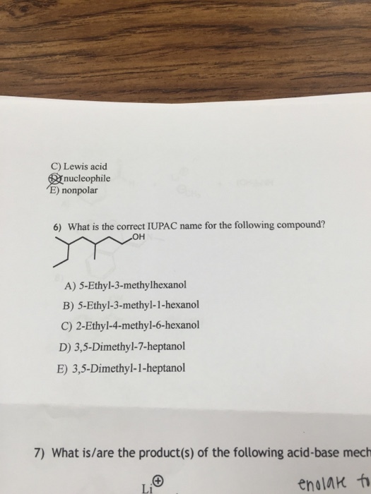 Lewis acid nucleophile nonpolar What is the cor