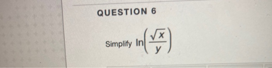 QUESTION 6 () Simplify In