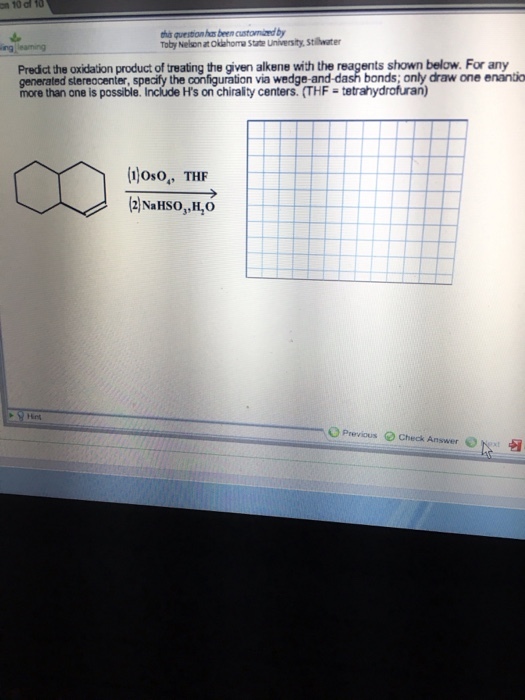 Predict in oxidation product of treating the given
