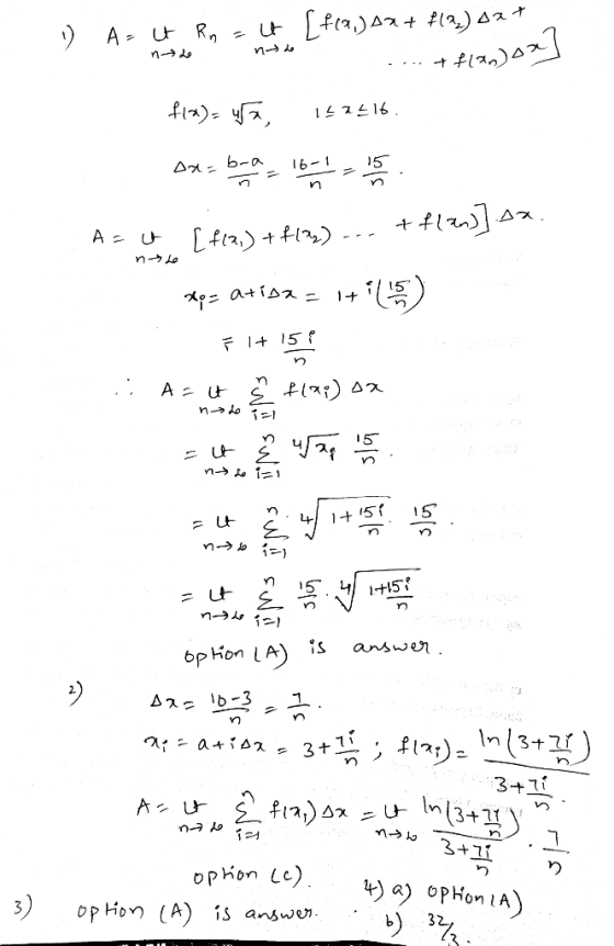 1) A = 4 Rn -44 [fea,)^2+ Pla,)sz 7 n2 nyde -- + flan)ose] 12. A - n™L flm)- y2, 152516. An= bra = 16 - 11 - 15 [ 419,) +1122