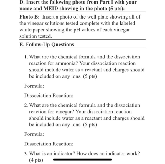 D. Insert the following photo from Part I with your name and MEID showing in the photo (5 pts): Photo B: Insert a photo of th