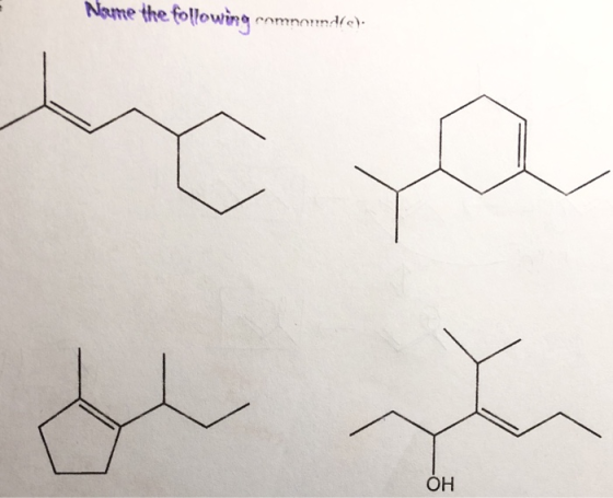 Name the following comnounde). ОН