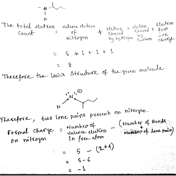 - N - The total elutron Count 1 = valence elutron of Nitrogen t 1 of 4 . electron foro ve electron Shared he by hydrogen + el
