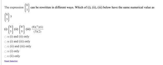 The expression can be rewritten in different ways. Which of (i), (ii), (iii) below have the same numerical value as 3 ? 3 in