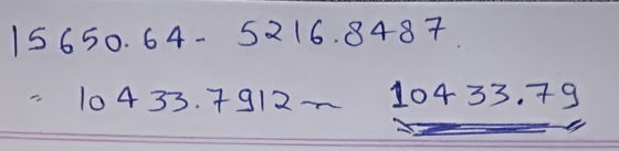 15650.64 - 5२ 16.8487. - 104 33.7912- 104 33.79