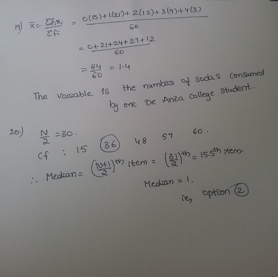 O(1S)+1241+ 2(12)+3 (99+4 (3) 19) X= Esfili Efi = 0+21+24+27+12 60 84 = 1.4 The variable is one 20.) = 30. 60. SY the number