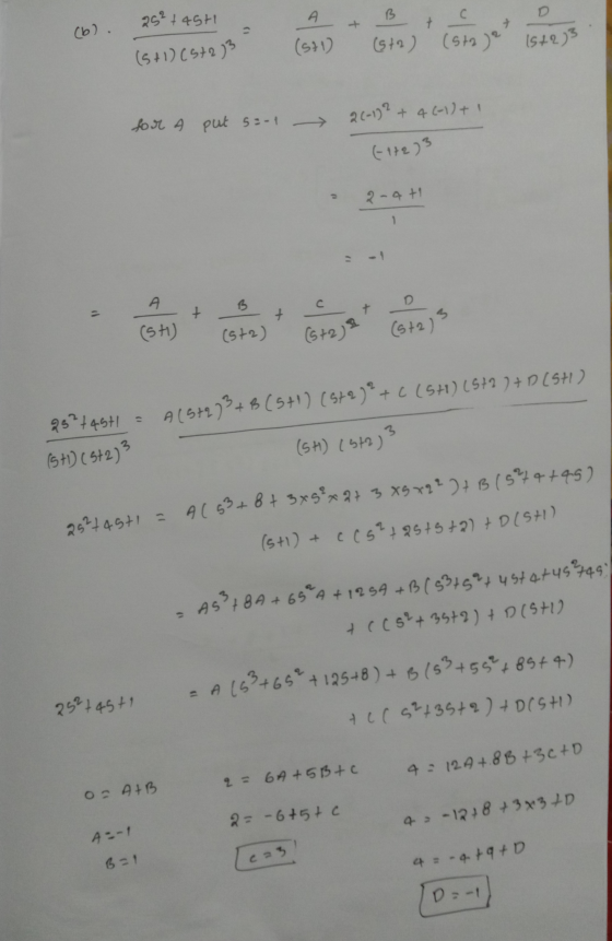 25² +45t A B (b). (5+1) + (5+2) (579)2 1572)3 (5+1) (Sta} 2(-1)2 4.(-1)+1 for a put sa-1 (172)3 2-4t A - + + (st) (sta) (5+2)