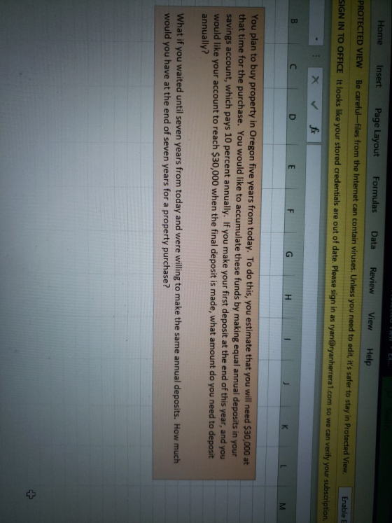 Home Insert Page Layout Formulas Data Review View Help PROTECTED VIEW Be careful-files from the Internet can contain viruses.