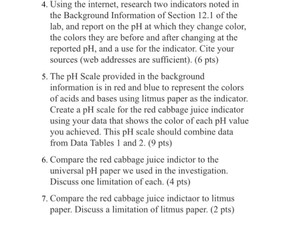 4. Using the internet, research two indicators noted in the Background Information of Section 12.1 of the lab, and report on