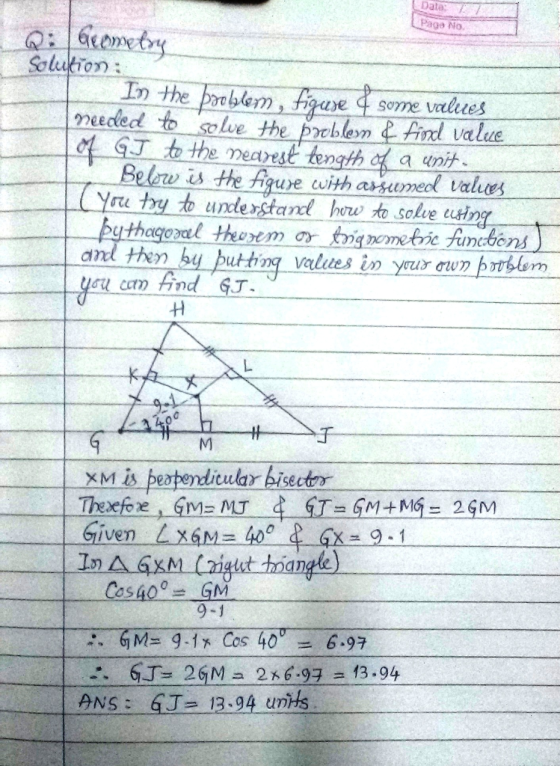 Data: Page No. cemetoy In the porelberm, fiae soe velees bem Fiae some med to GT t the meaest tength a unit the prcblenind value so Lve Belew is the fque with assumeol Vales kyruhy to- understand how to solve eglng tie functons and then by ugvals in yeur aun em u cam Find T xM ietendiuwlar biecter 9-1 ー-ST-26M 2x6-93-13-94