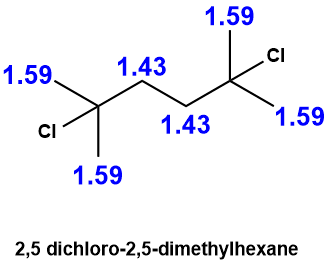 1.59 1.59 1.43 Lai 1 1.43 1.59 1.59 2,5 dichloro-2,5-dimethylhexane