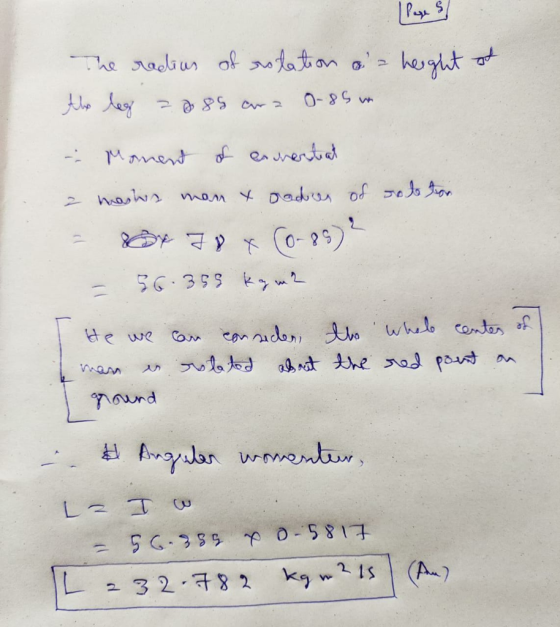 I Page 5 The radius of rotation - height of the leg 2085 ara 0-85 mm Moment of exunertat a hasha mon y vadres of sot too Box