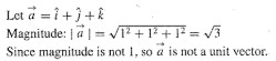 Magnitude: a3 Since magnitude is not I, so àä is not a unit vector.