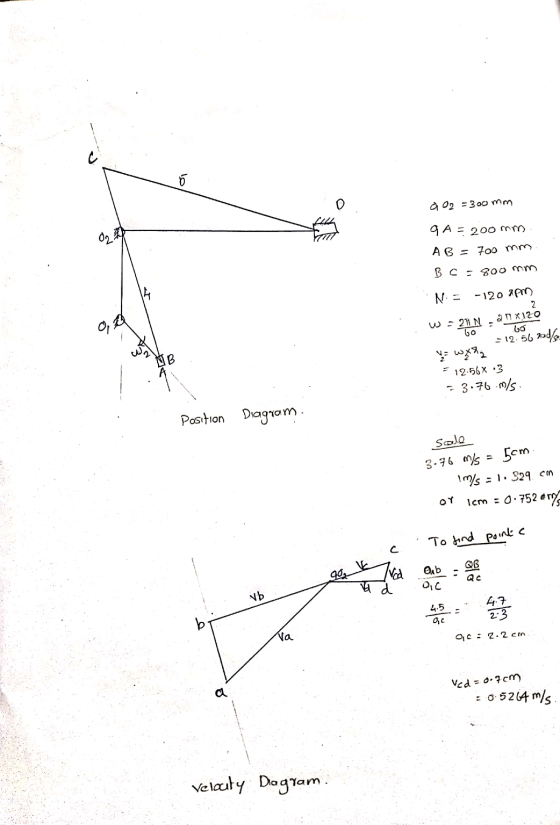 à O2 = 300 mm O2 9 A = 200 mm AB = 700 mm BC= 800 mm 0, Na -120 am 2 w211 N 21x120 60 63 = 12.56 ende 5 wхя, 12.563 - 3.76.m/