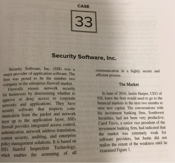 CASE 33 Security Software, Inc. communication in a highly secure and efficient process. The Market Security Software, Inc. (S