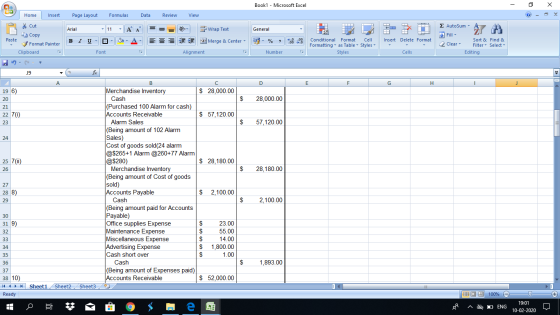 Book1 - Microsoft Excel - X Home Insert Page Layout Formulas Data Review View Cut Copy Arial ♡ General 1 1 - Wrap Text Merge
