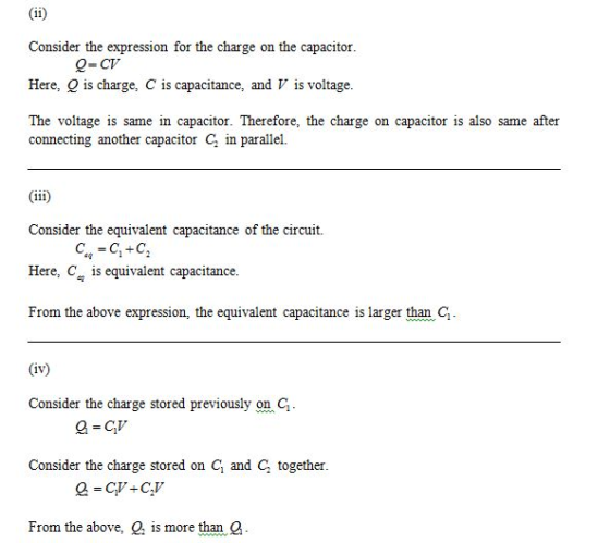 Consider the expression for the charge on the capacitor Here, Q is charge, C is capacitance, and V is voltage. The voltage is