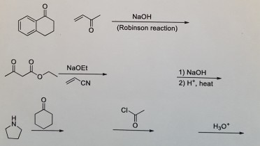 NaOE CN NaOH (Robinson reaction 1) NaOH 2) H*, heat H30*