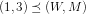 (1,3) \preceq (W,M)