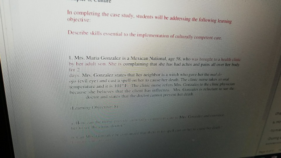uinuf In completing the case study, students will he addressing the following learning objective: Describe skills essential t