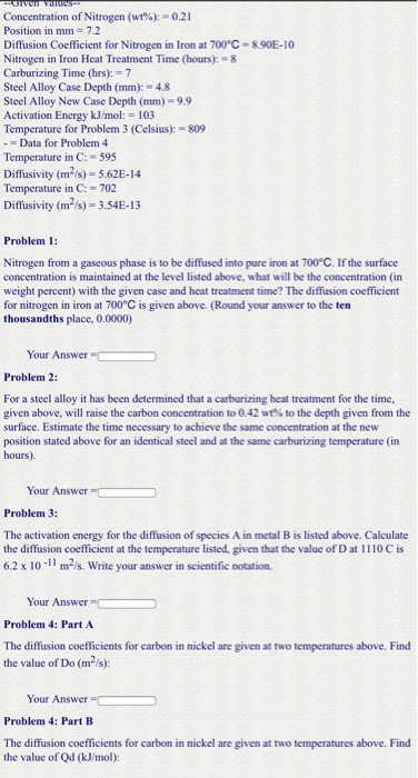 UTVER VIS Concentration of Nitrogen (wt%): = 0.21 Position in mm= 7.2 Diffusion Coefficient for Nitrogen in Iron at 700°C -8.