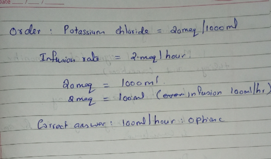 ate_/ otassium ㅡㅡ chlor ide our
