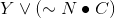 Y\vee (\sim N\bullet C)