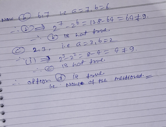 How 6. 2 617 le a-7, 6=6. 27 26 = 128-64 = 69€9. - 6 18 hat tone 23, le a=3,6=2 Û ) 23-22-8-4 = 4 + 9 18 hat tone option & is