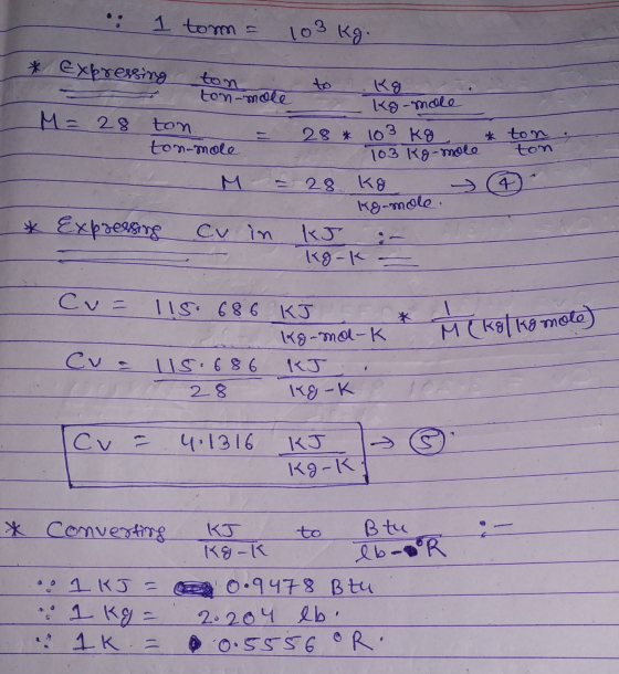 1 tom = 103 kg. * Expressing ton ton-mole M = 28 ton ton-mole Kg kg-mole 28 * 103 kg * ton 103 kg-mole ton 28 Kg 4 kg-mole. *