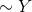 \sim Y