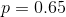 p= 0.65