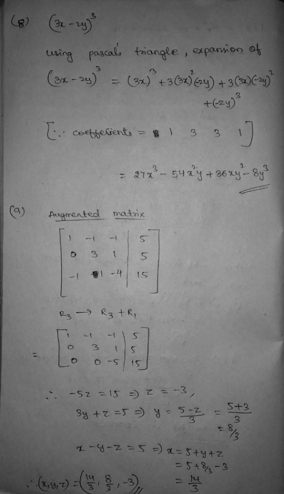 B)31 -y using pasal tangte , expanwon o 3 FX)(24 )や 3 Asgmanted matix t s 3