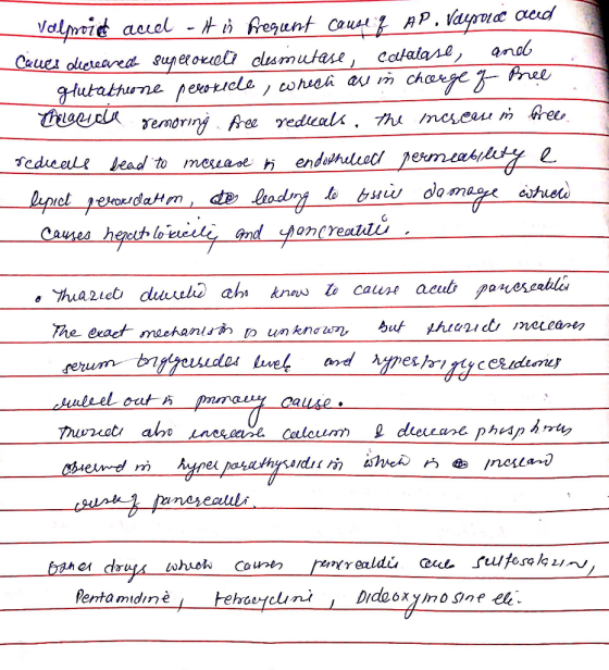 valproict and it is present cause of AP . Valipoic acid Caurs didearech superokeelt dismutase, catalase, and glutathione pero
