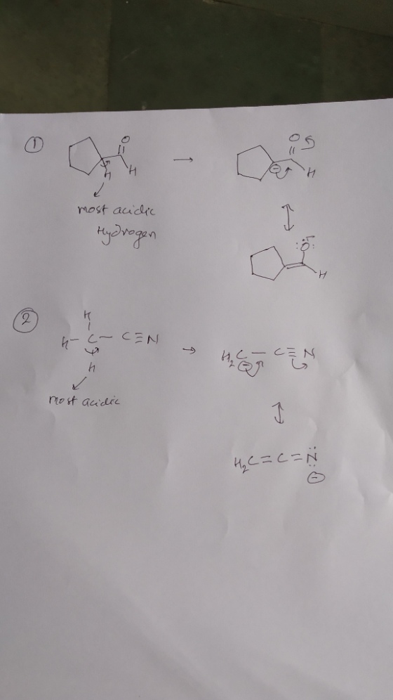 most acidic Hydrogen 2 - (~CEN & C- CEN 一CEN most acidic Ÿ H₂C=C=