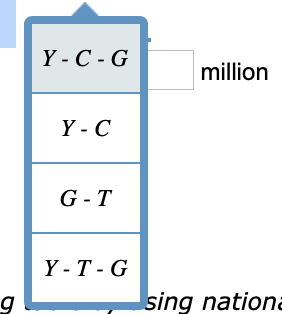 Y-C-G million Y-C G-T Y-T-G sing nationa