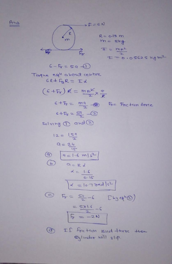 rm msk Tnee about ceutre Solving ① auol② Re iren cylinder sil slp