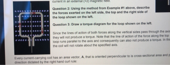 Question 2: Using the method from Example #1 above, describe the forces exerted on the left side, the top and the right side