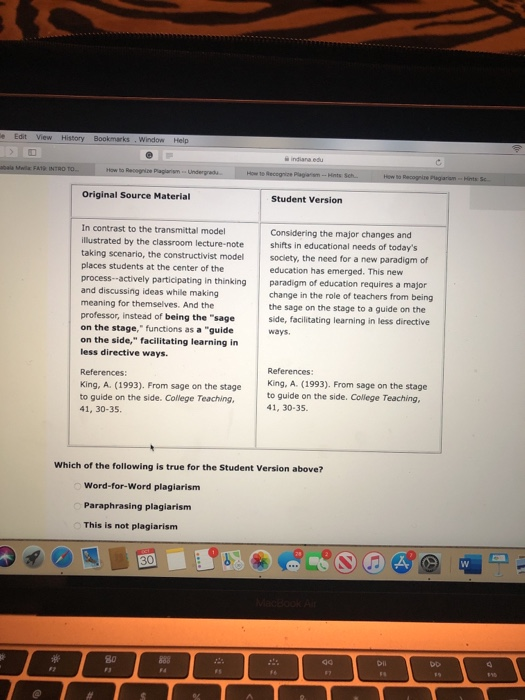 e Edit View History Bookmarks .Window Help indiana edu C. abala Mwila FATR INTRO T0 How to Recognize PaglanismUndergradu How